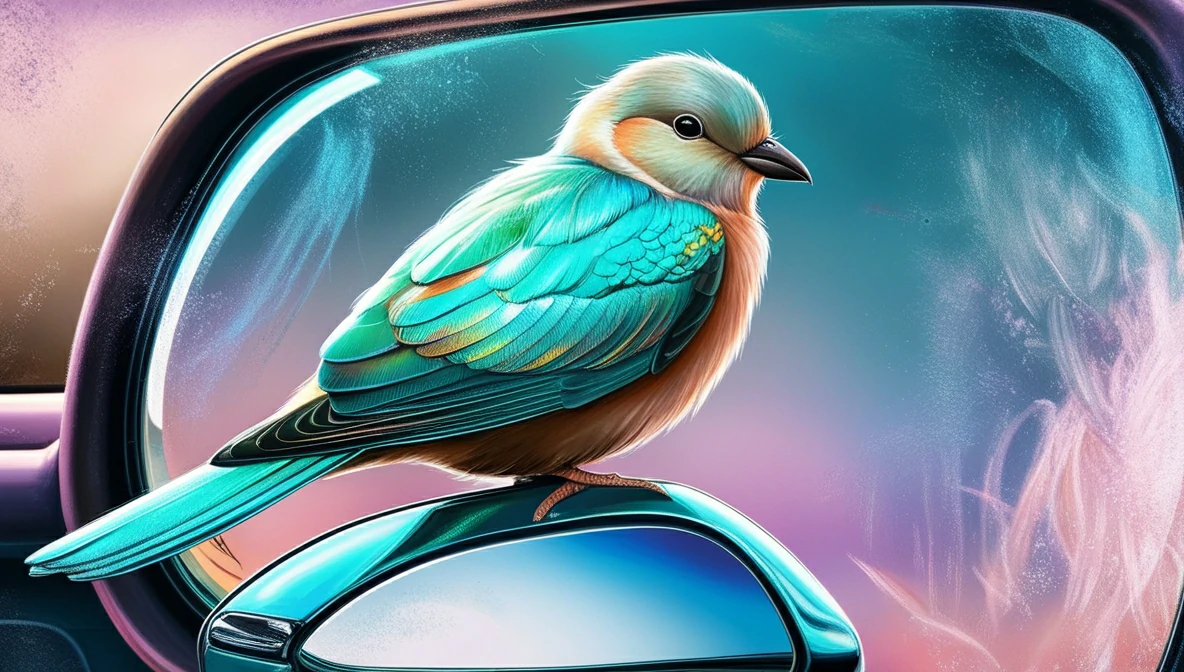 Spiritual Symbolism of a Bird Landing on Your Car Mirror